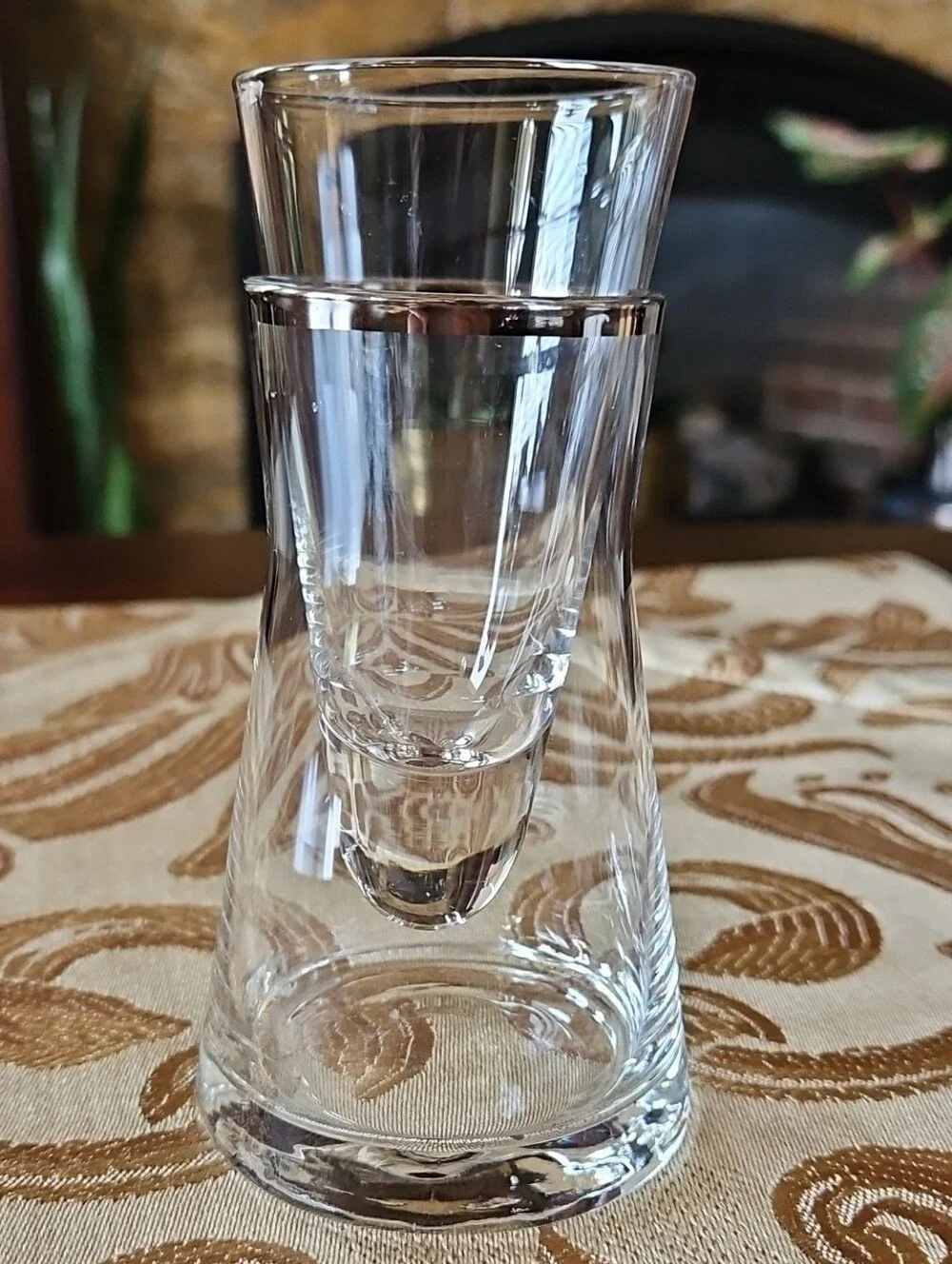 VTG Ercuis Saint Hilaire Cercle Silver Plated Vodka Chiller Shot Glass French